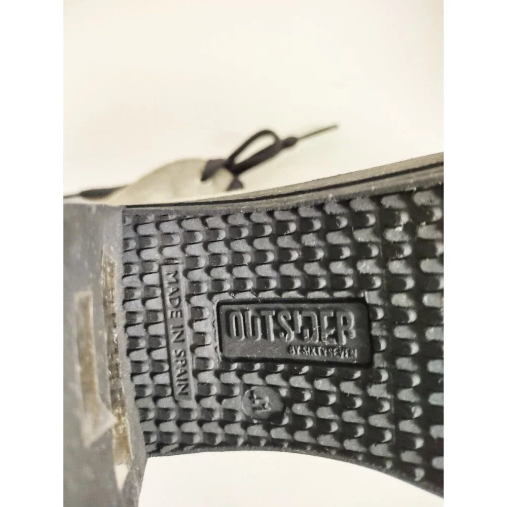 Sixtyseven Combat Boots 10 / 41‎ Platform Canvas Gray Block Heel Vegan Lace-up